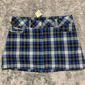 NWT Vintage Y2K Abercrombie & Fitch Plaid Micro Mini Skirt
